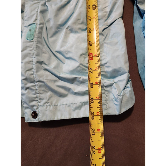 Marmot Jacket Girl's Large Blue‎ Full Zip Windbreaker Rain Jacket Hooded Youth - Picture 6 of 8